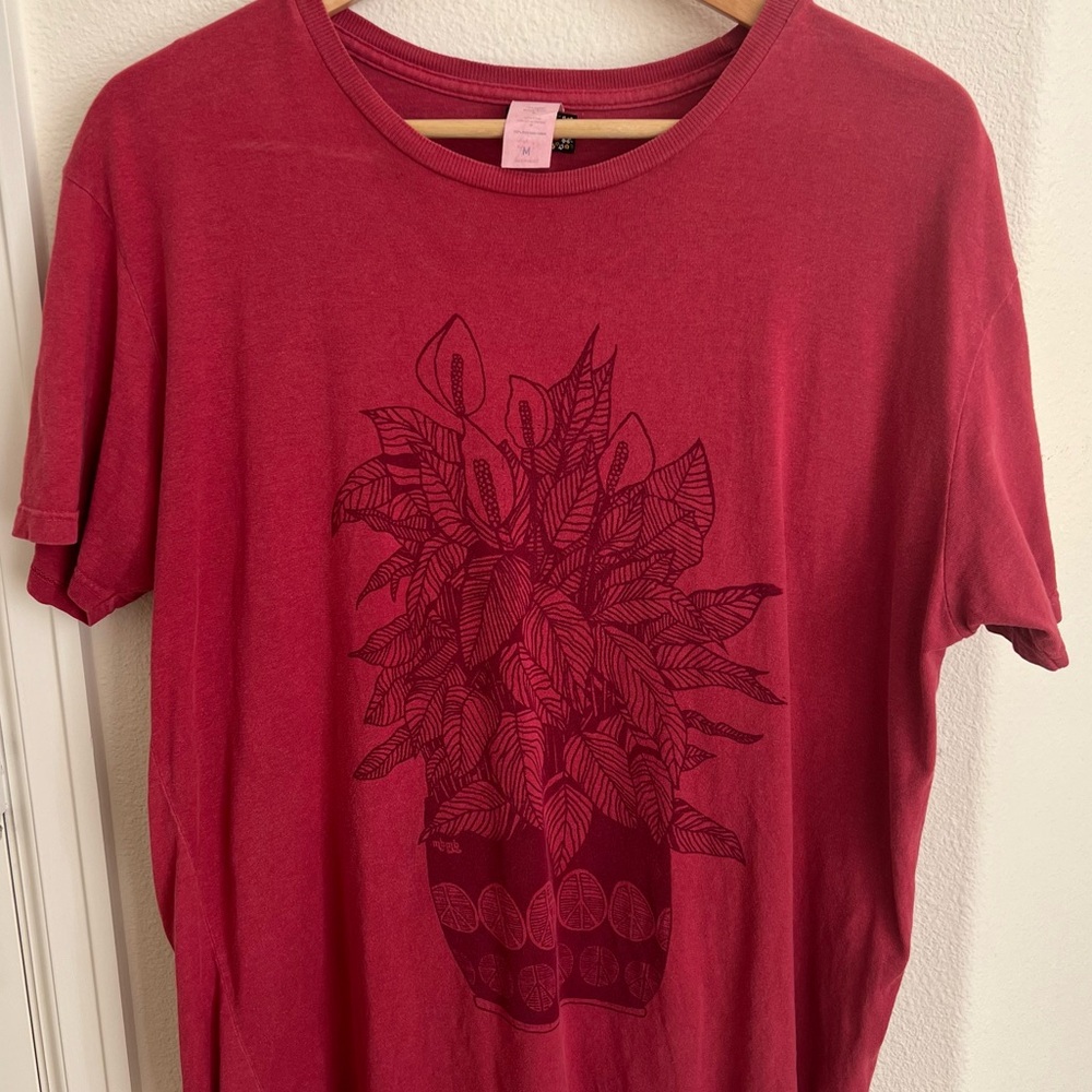 Hand printed graphic tee Sz M